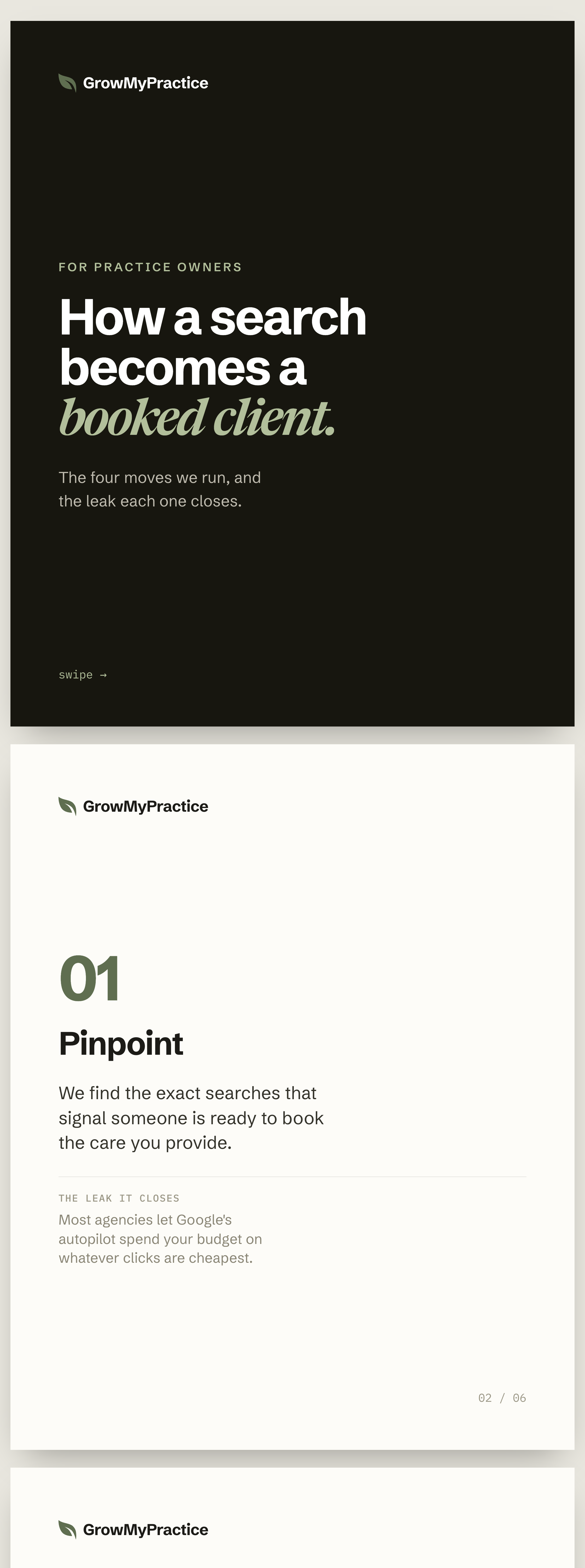 A LinkedIn carousel built in the system