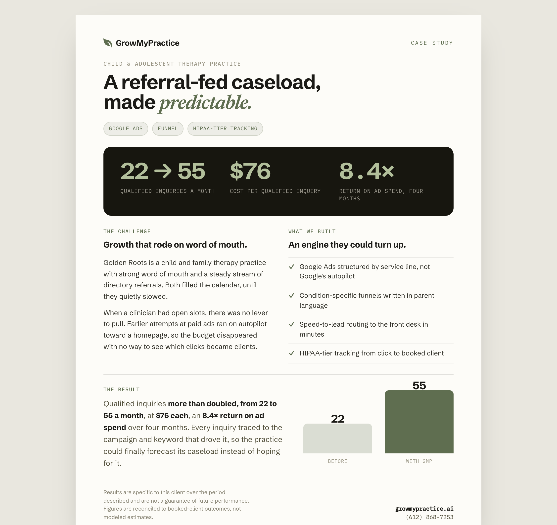 A case study built in the system